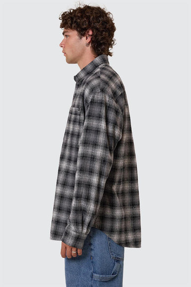 Thrills BARRIO LS FLANNEL SHIRT Black Side