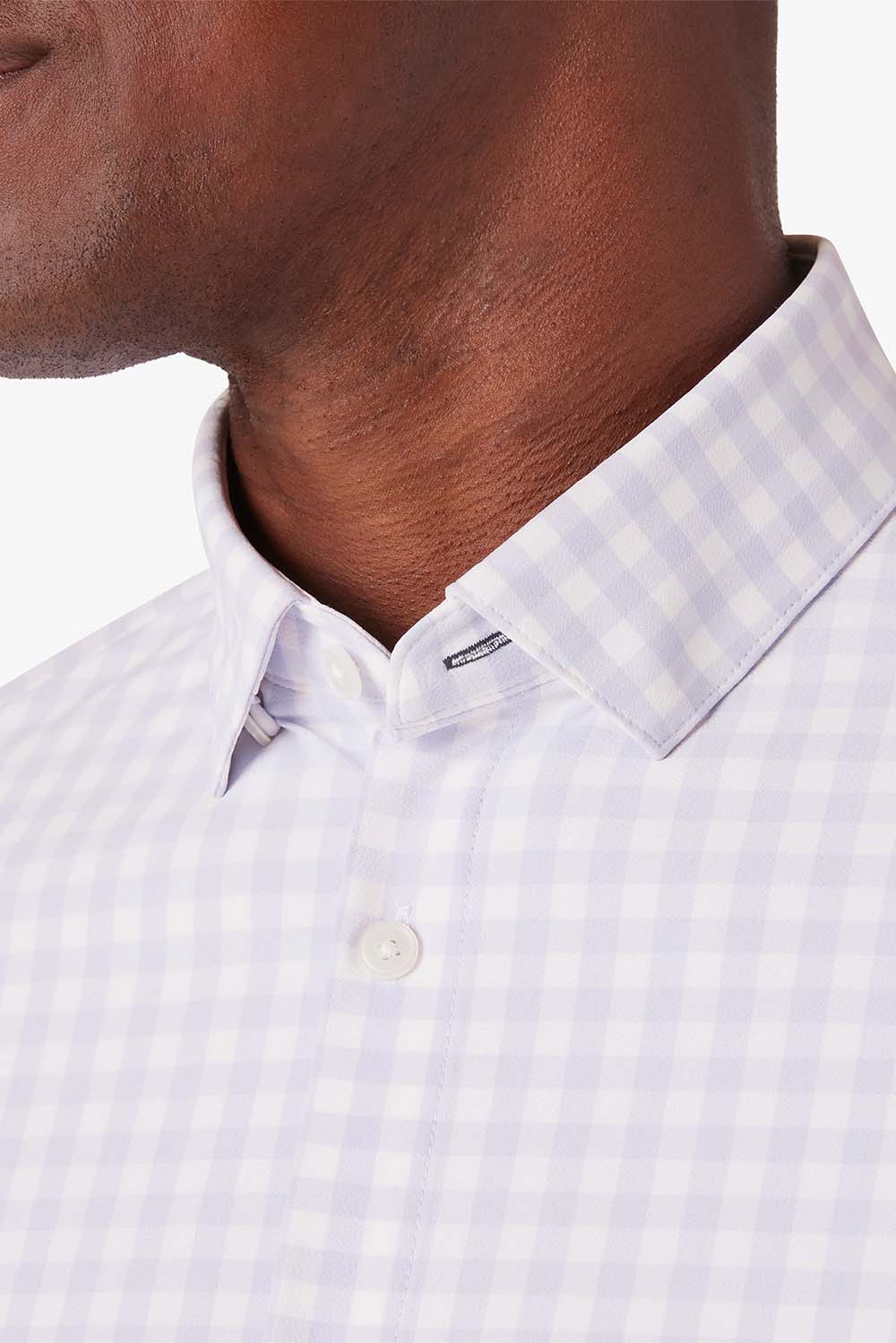 Mizzen + Main - Leeward LS - Lilac Madison Check - Detail