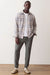Marine Layer Pacifica Overshirt in Grey Plaid — Lifestyle view