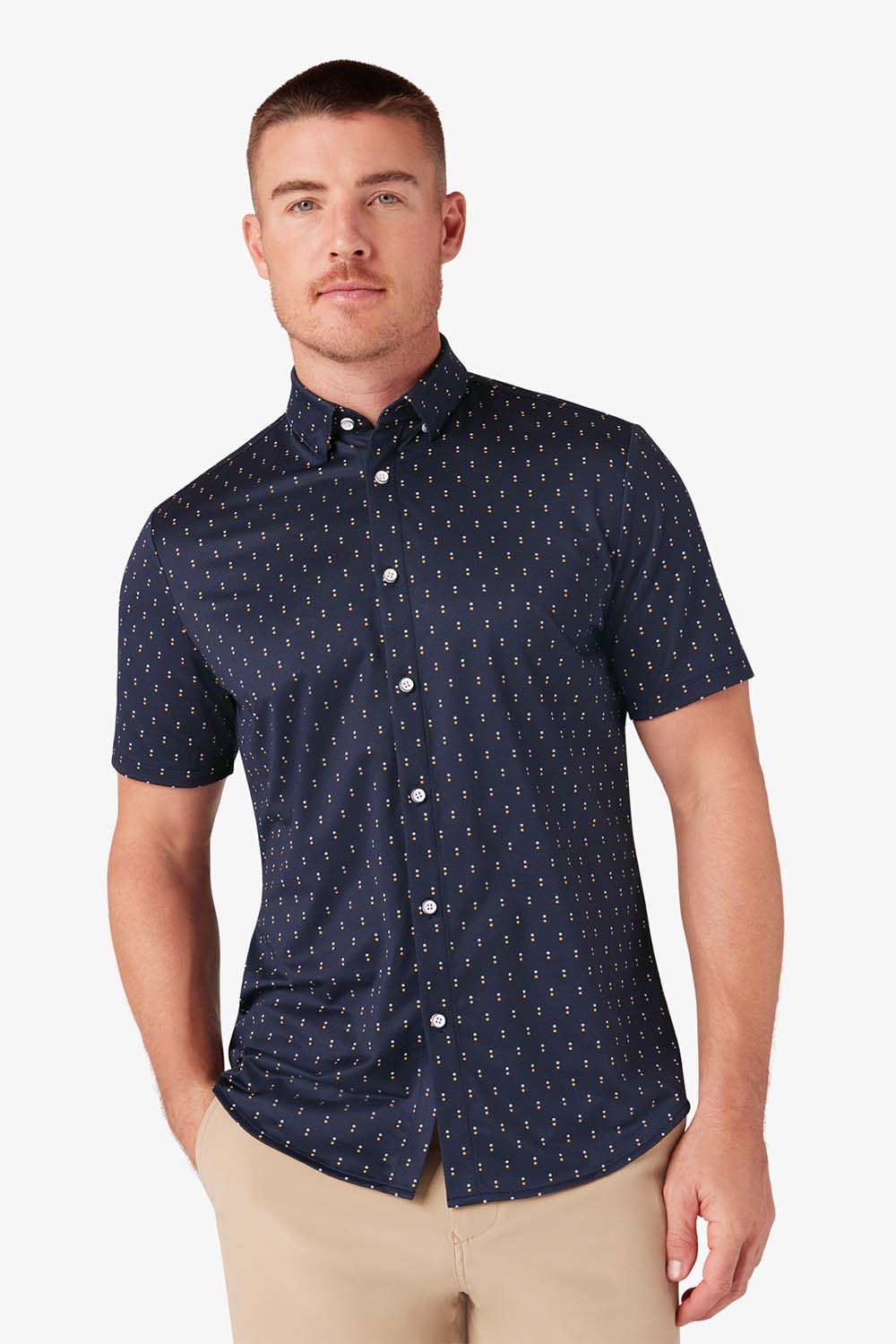 Mizzen + Main - Halyard SS - Navy Double Dot