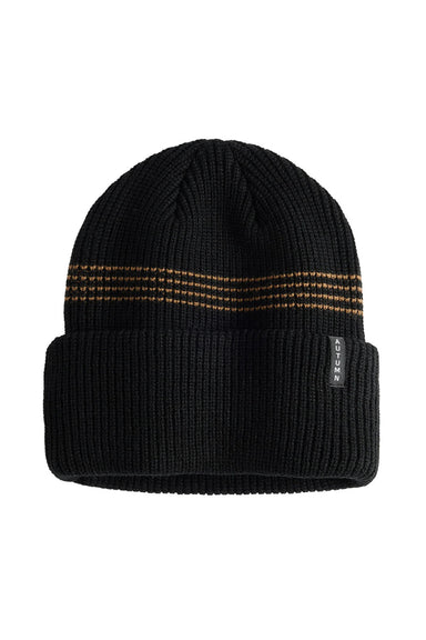 Autumn - Select Mini Stripe Beanie - Black - Front