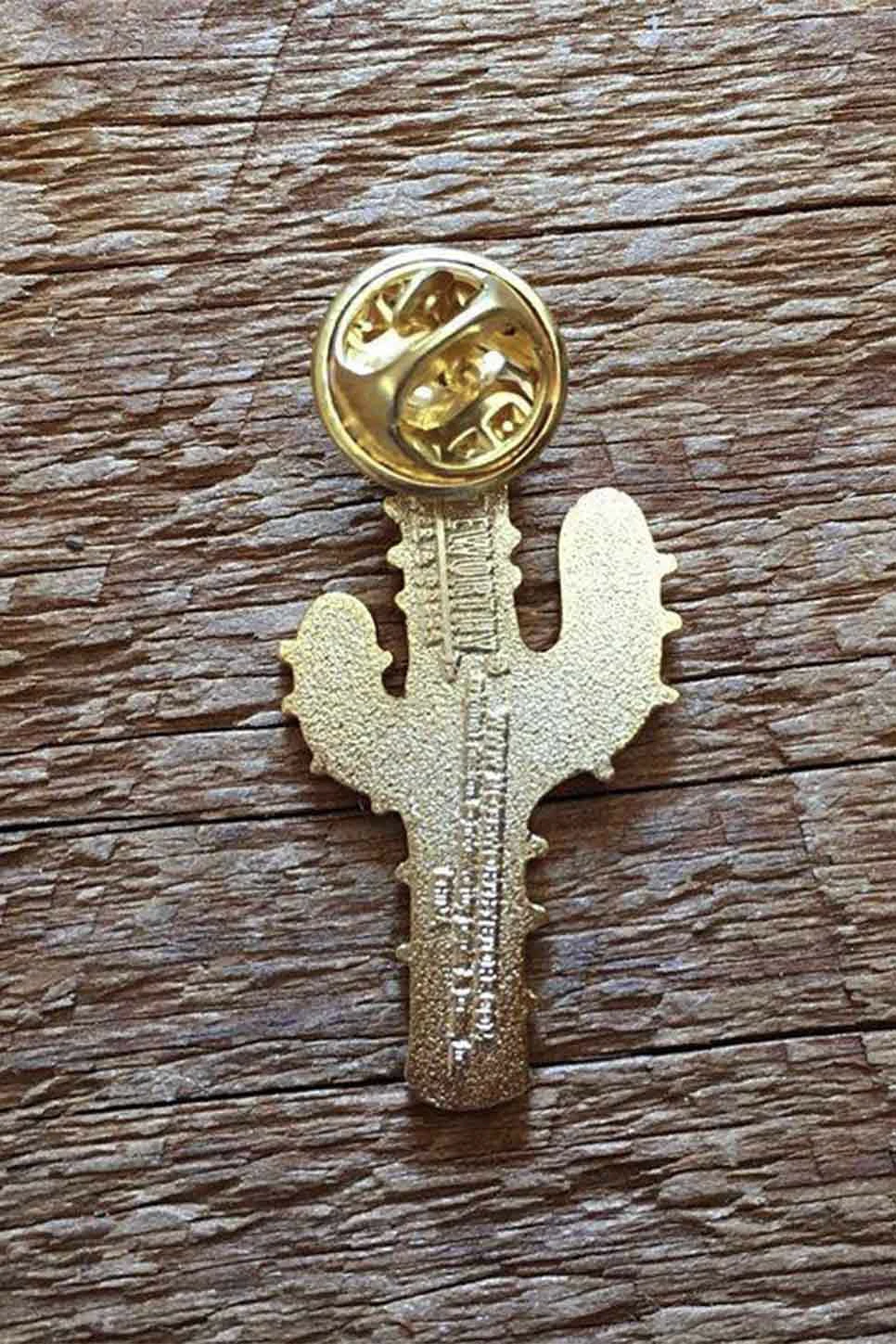 Noteworthy Paper & Press - Cactus Enamel Pin - Back