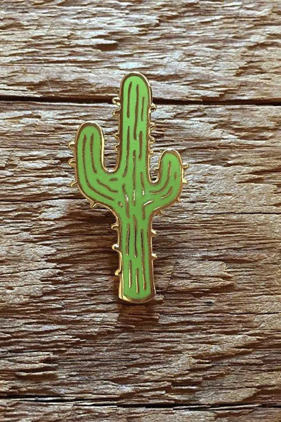 Noteworthy Paper & Press - Cactus Enamel Pin - Front
