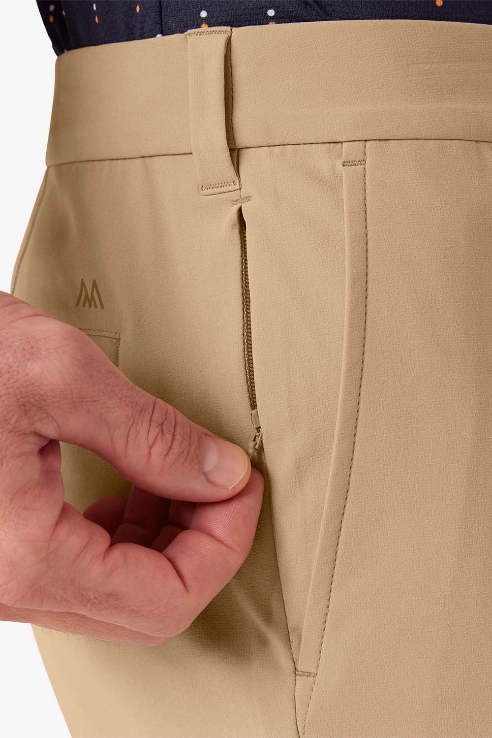 Mizzen + Main - Helmsman Short - Khaki Solid - Detail