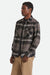 Brixton BOWERY LS FLANNEL Black/Charcoal/Pinecone Side