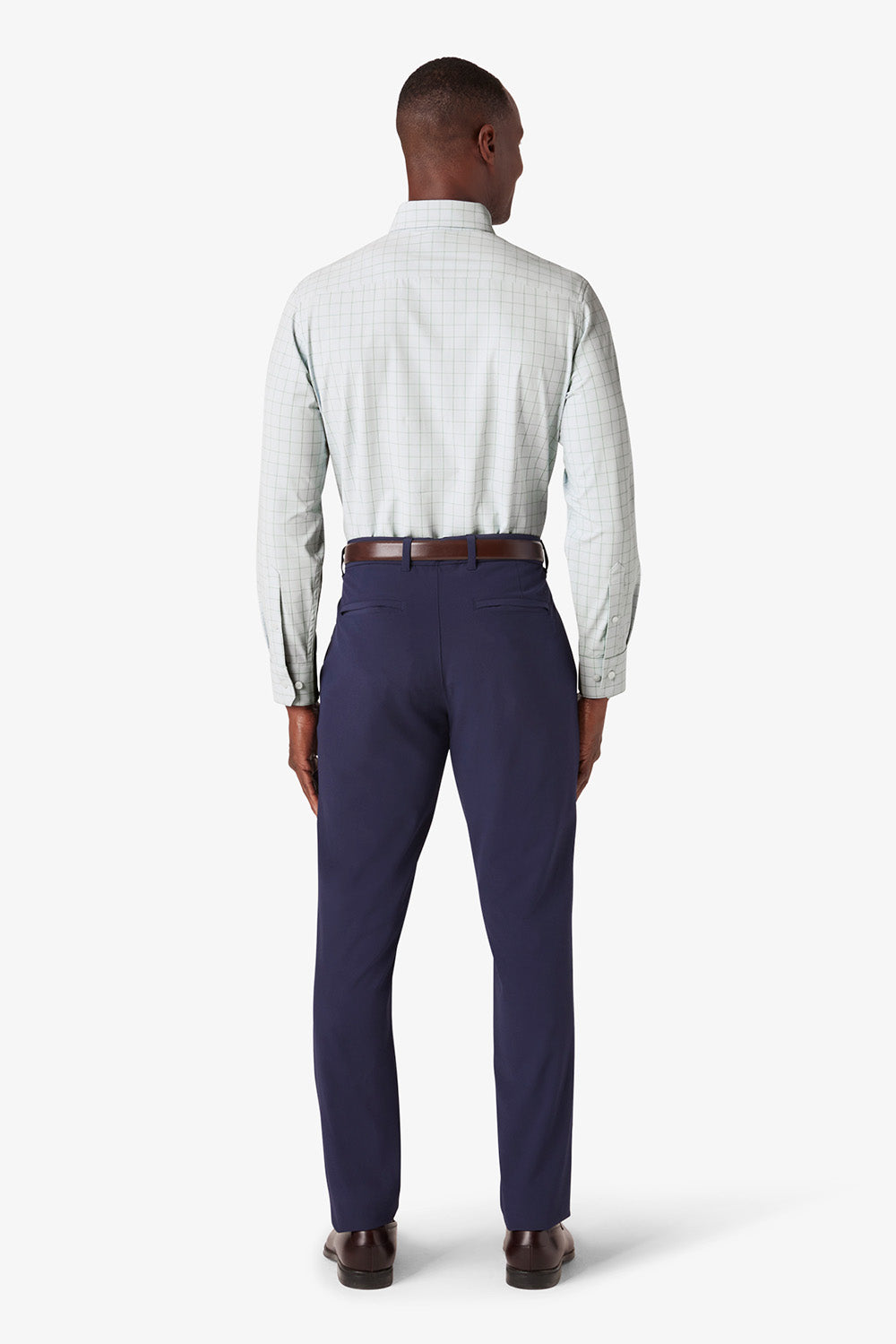 Mizzen + Main - Leeward LS - Sky Crayton Plaid - Back