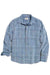 Marine Layer - LW Plaid Cord LS Shirt - Indigo Plaid - Flatlay