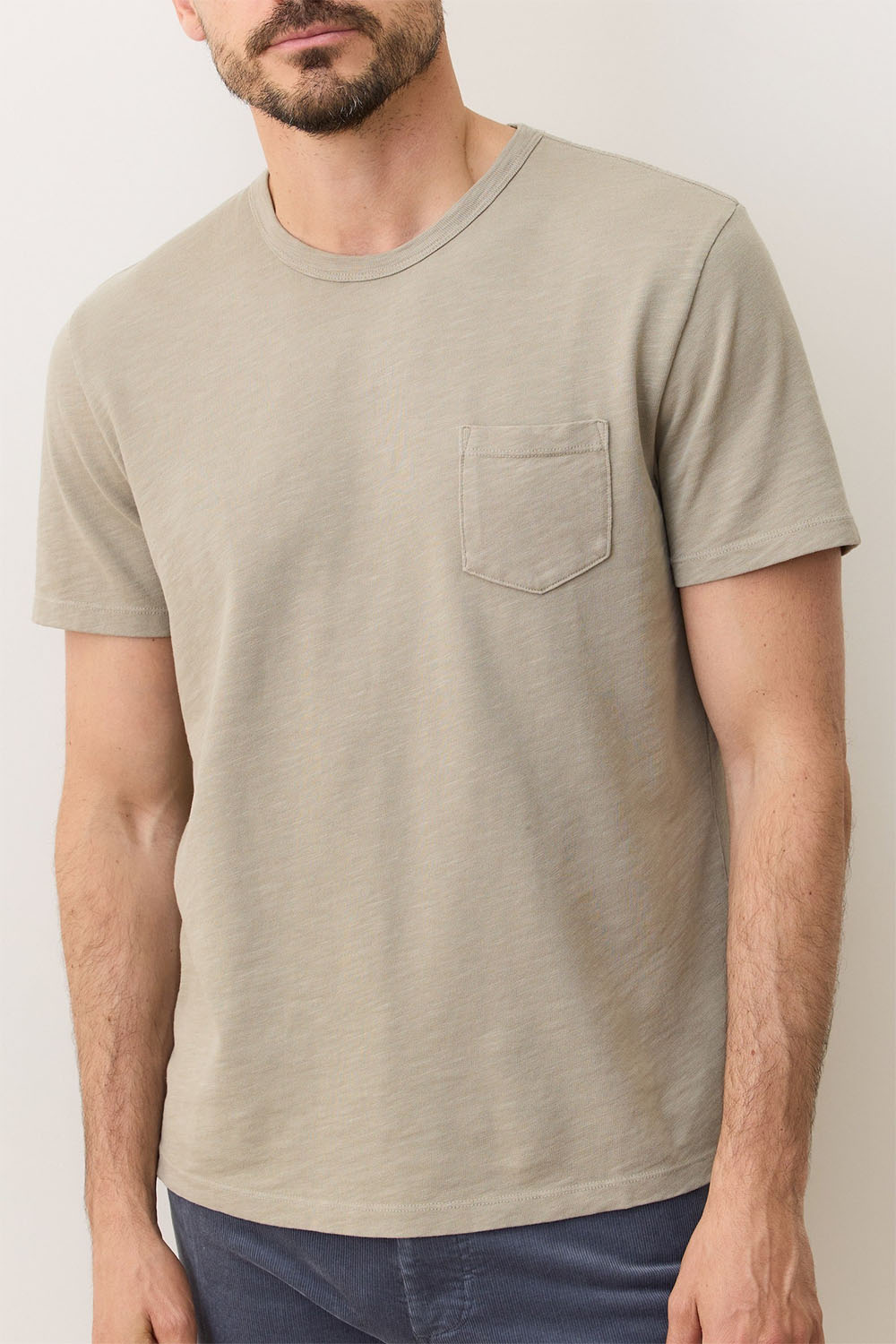 Marine Layer - RELAXED HEAVY SLUB PKT TEE - Vintage Khaki - Profile
