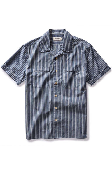 Taylor Stitch - The Tulum Shirt - Midnight Stripe - Flatlay