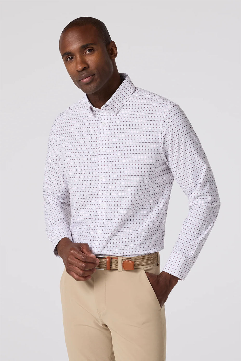 Mizzen + Main - Leeward LS - Eggplant Hatch Mark - Front