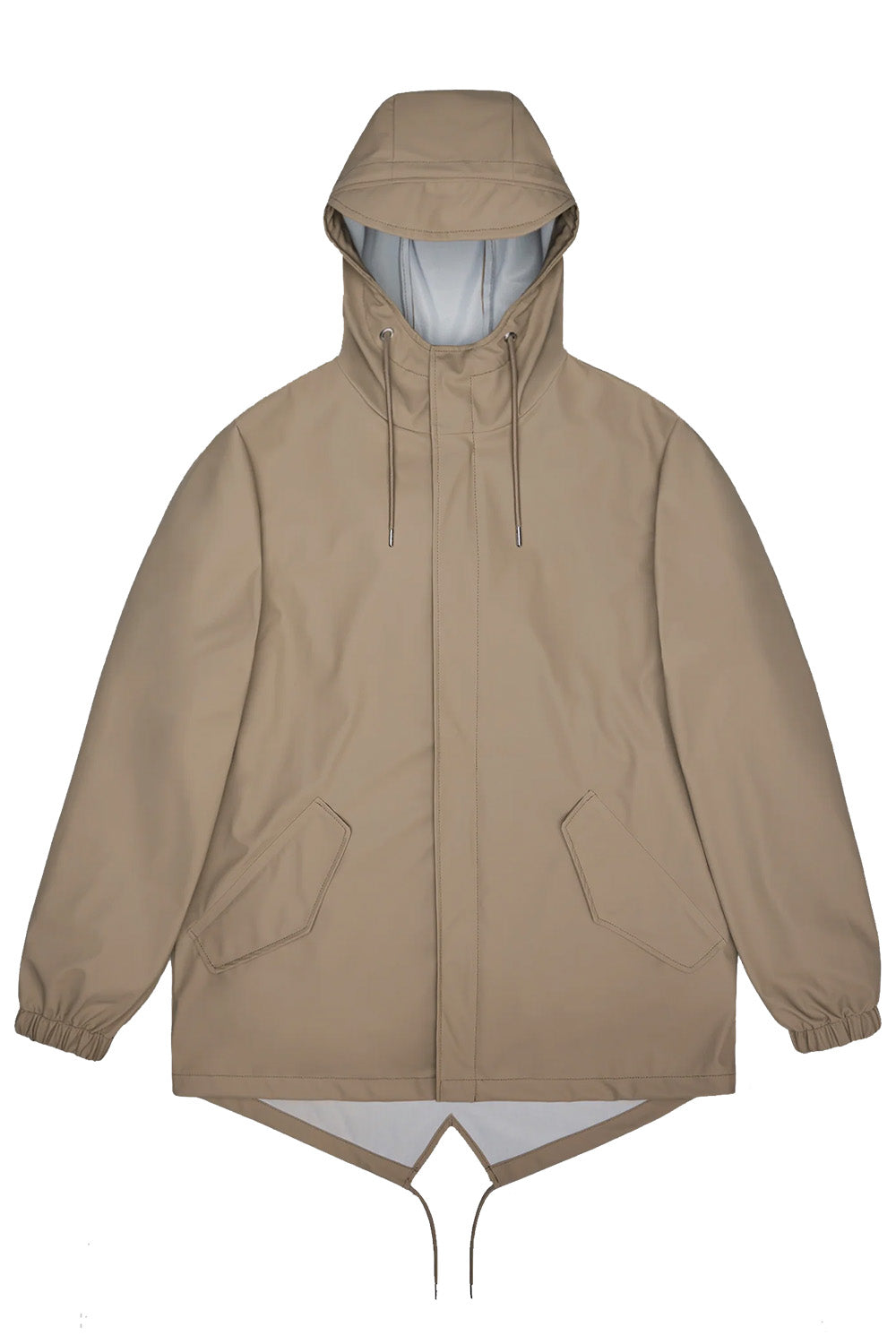 RAINS FISHTAIL JACKET Beige Flatlay
