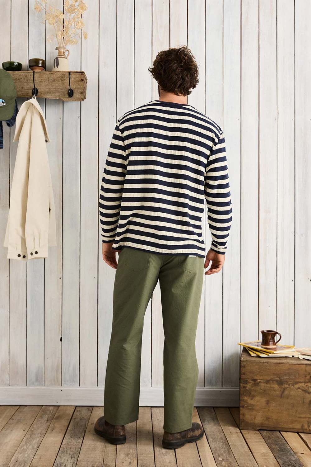 Rhythm Terrain LS T-Shirt in Palm — Back view