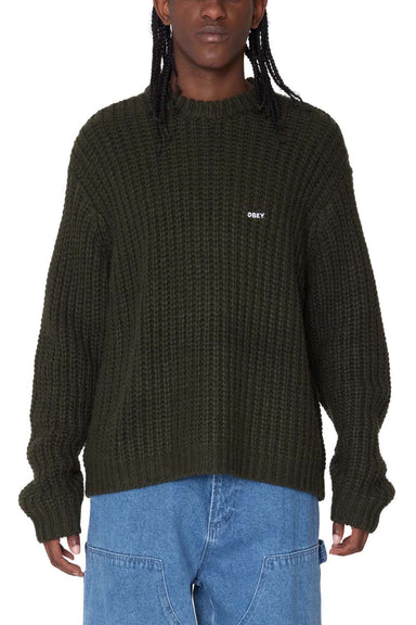 obey bold chunky sweater rosin front