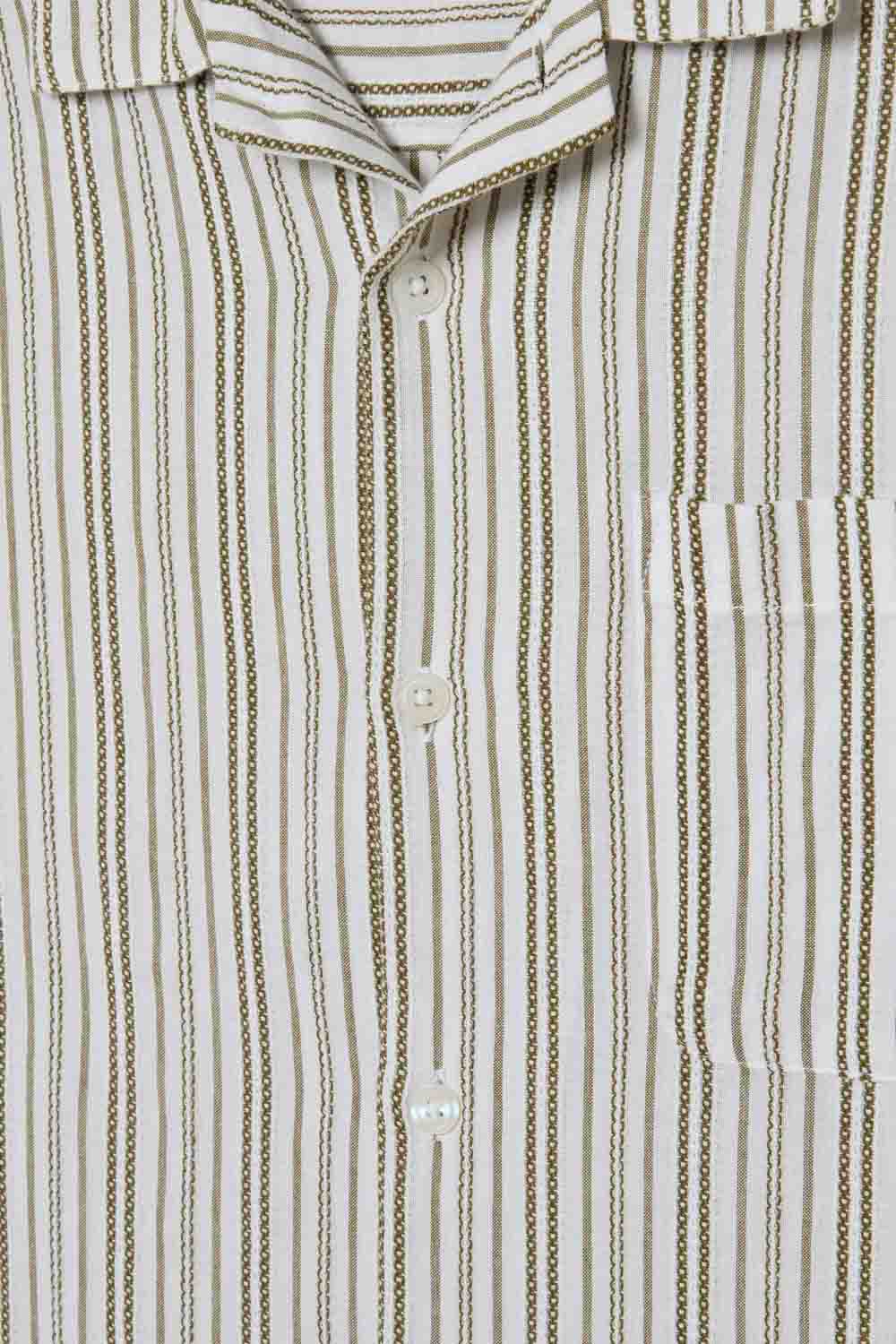 obey evans woven moss green multi detail