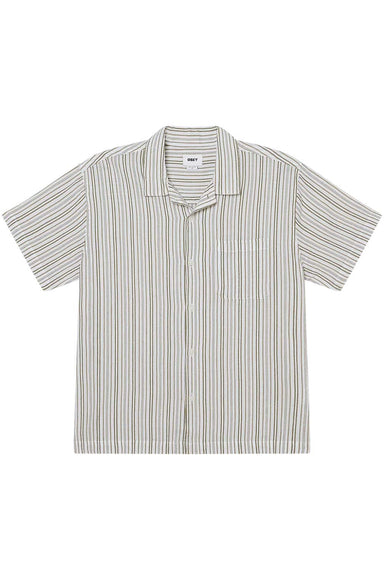 obey evans woven moss green multi front