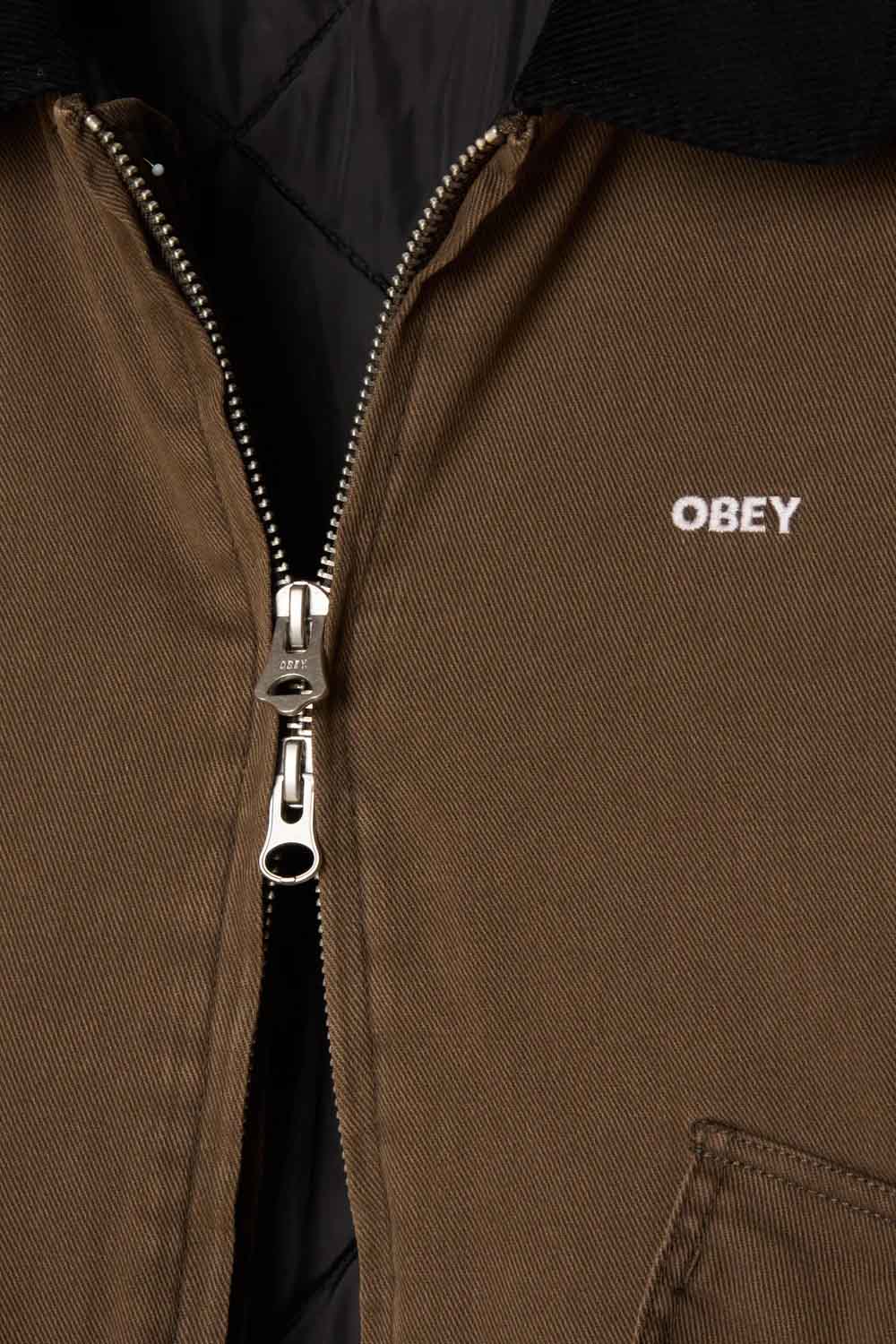 obey fade wash cwu jacket wren faded wash detail