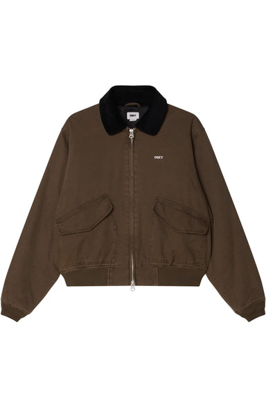 obey fade wash cwu jacket wren faded wash front