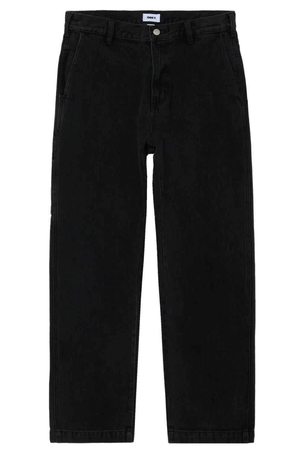 obey hardwork carpenter faded black front