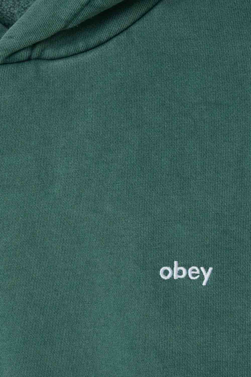 obey lowercase pigment hoodie pine needle detail