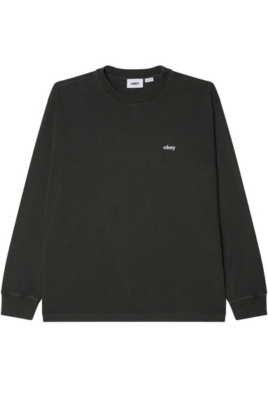 obey lowercase pigment ls tee pirate black front