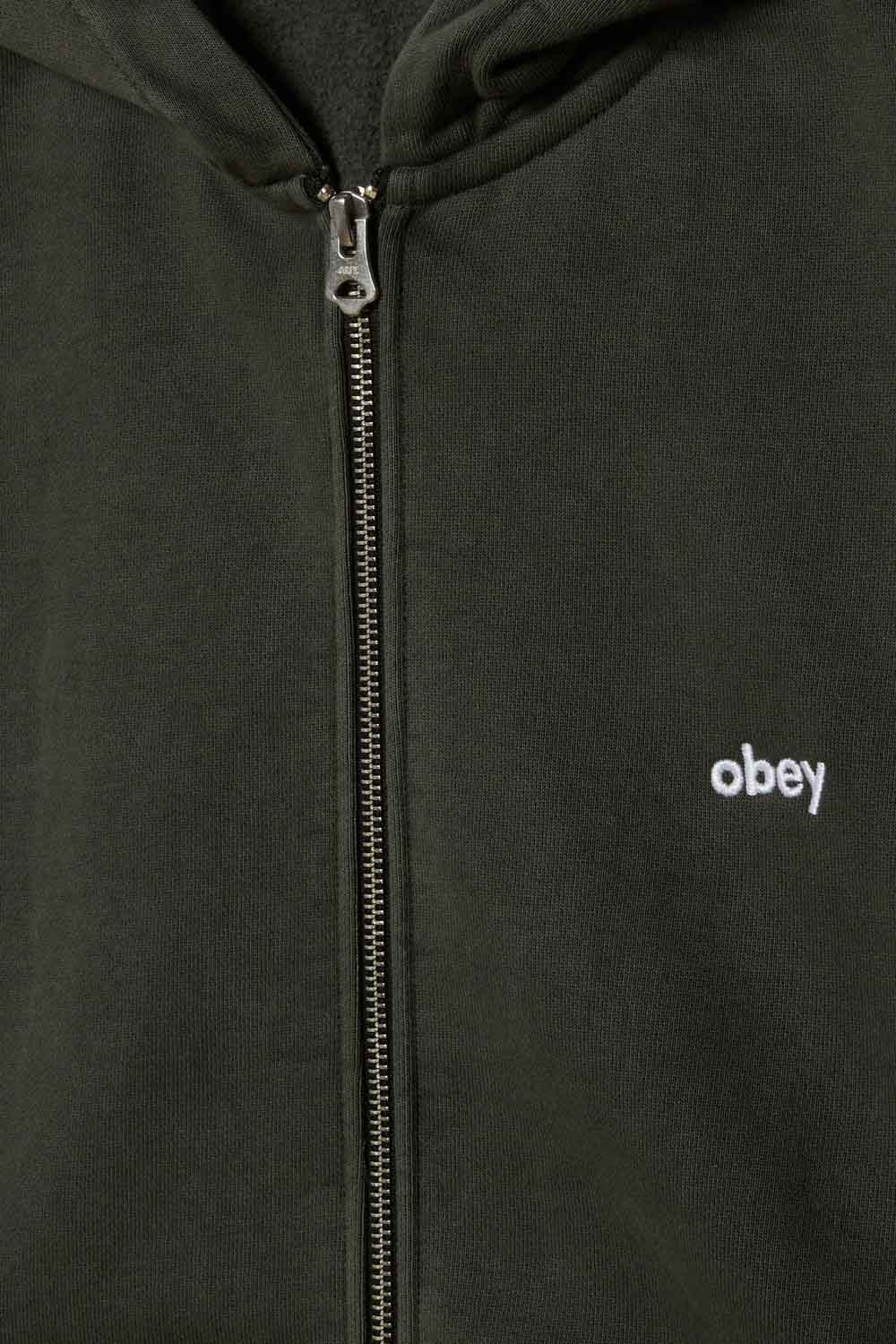 obey lowercase pigment zip hood pirate black detail