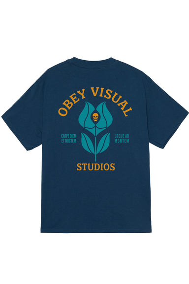 obey visual studios flower harbor blue back