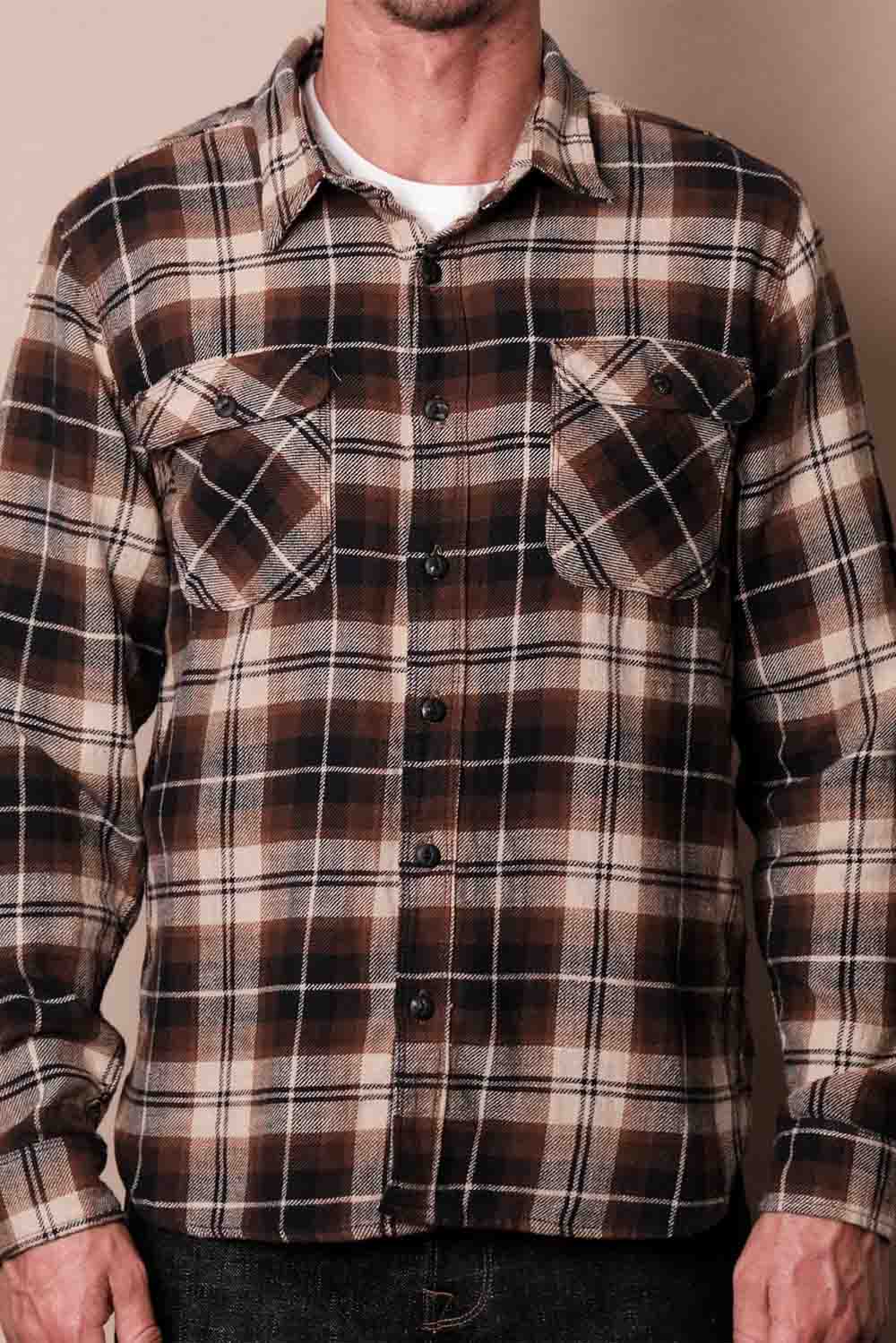 Freenote - Jepson Plaid Woven - Hickory Plaid - Model