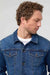 Duer Performance Denim Jacket in Alpine Indigo — Front Detail view