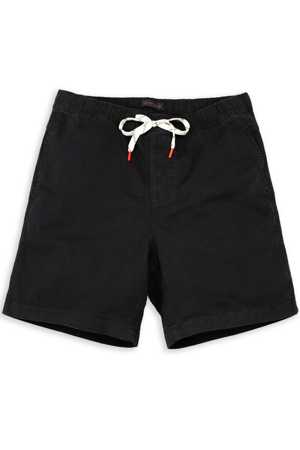 Topo Designs Dirt Shorts in Black — Flatlay view