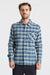 Roark Revival Crossroads Flannel in Deep Blue — Front view