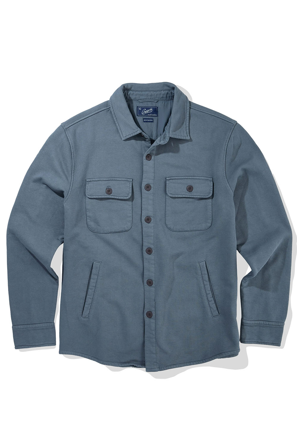 Grayers - Defender Terry CPO Jacket - Dark Slate - Flatlay