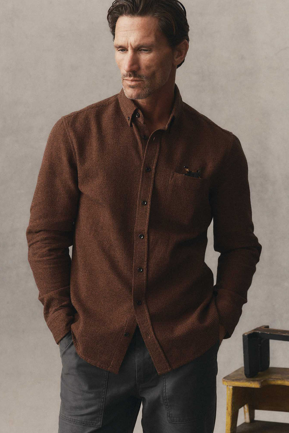 Taylor Stitch The Jack in Timber Twist Waffle — Front view