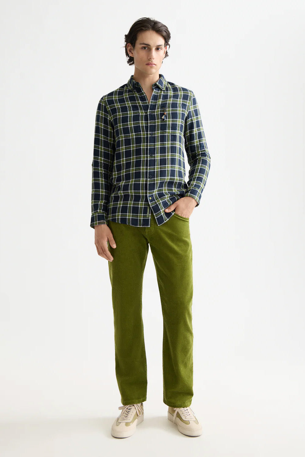 Scotch & Soda - Double Face Check Shirt - Sky Captain