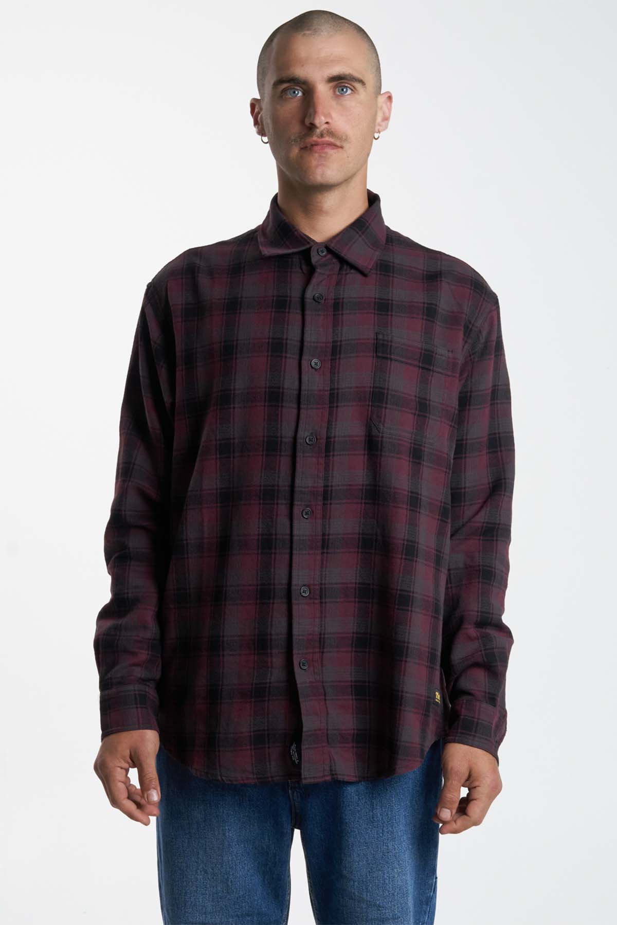 Thrills - Union Check LS - Wine - Front
