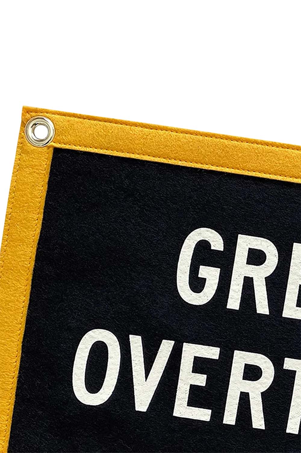 Oxford Pennant - Great Minds Overthink Alike Camp Flag - Detail