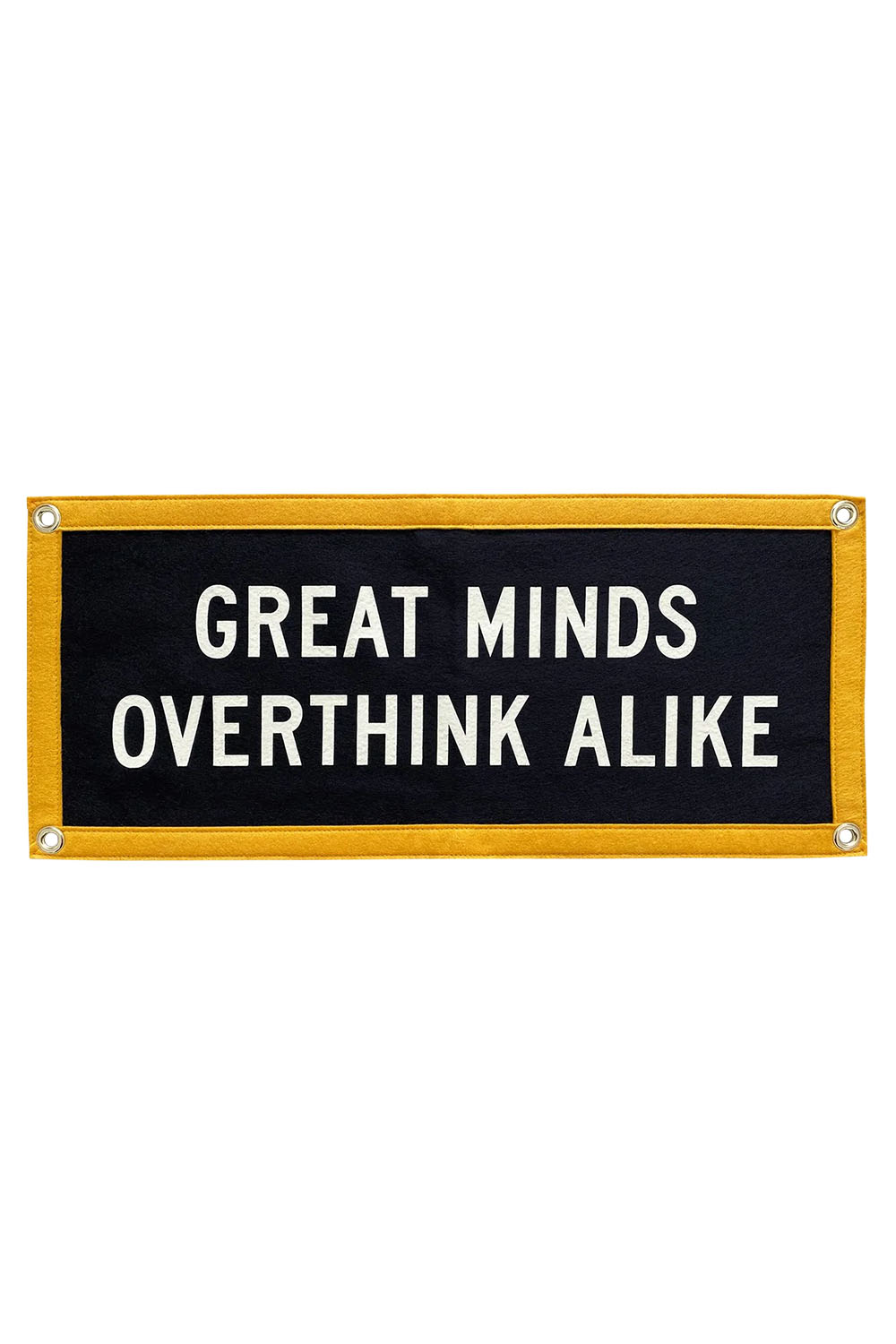 Oxford Pennant - Great Minds Overthink Alike Camp Flag - Front