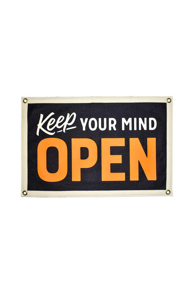 Oxford Pennant - Keep Your Mind Open Flag - Front View