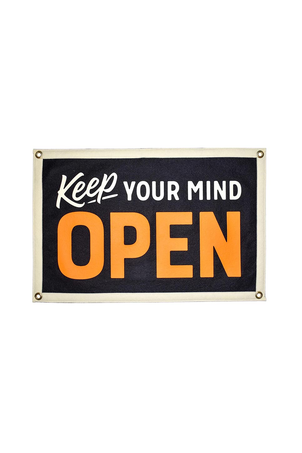 Oxford Pennant - Keep Your Mind Open Flag - Front View