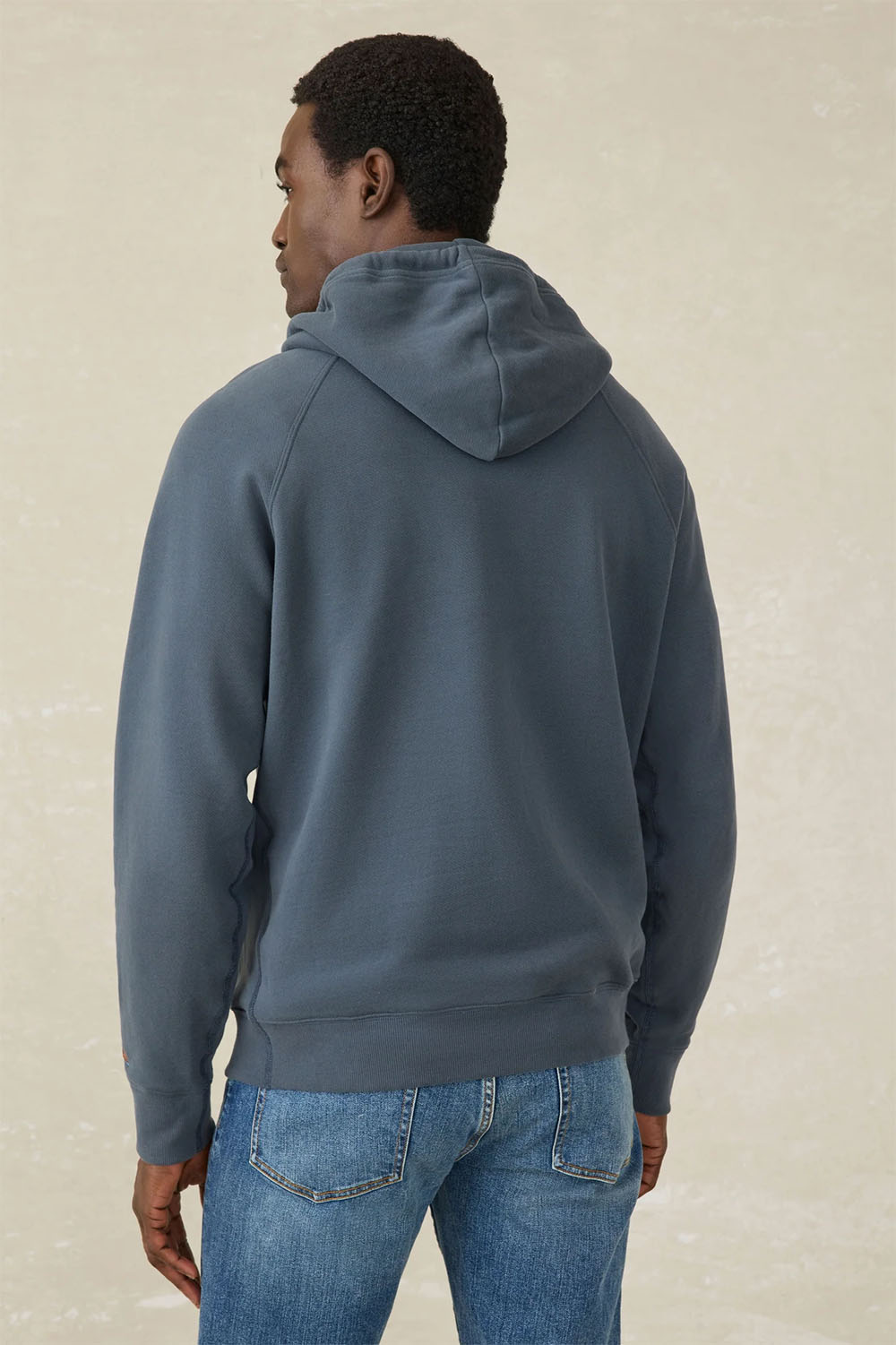 Faherty - High Standard Fleece Hoodie - Blue Nights - Back