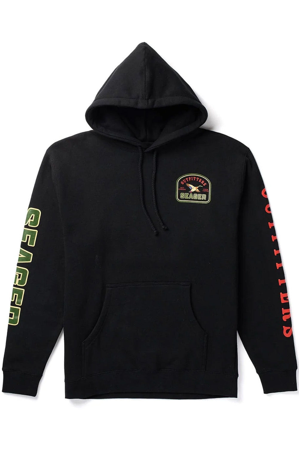 Seager Outfitters Hoodie in Black — Front view