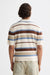 Scotch & Soda - Knitted Stripe Polo - Plaza Taupe Stripe - Back