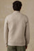Faherty Epic Quilted Fleece Pullover in Oatmeal Melange — Back view