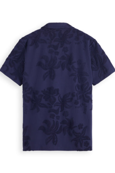 Scotch & Soda - Terry Jacquard SS - Navy Blue - Back