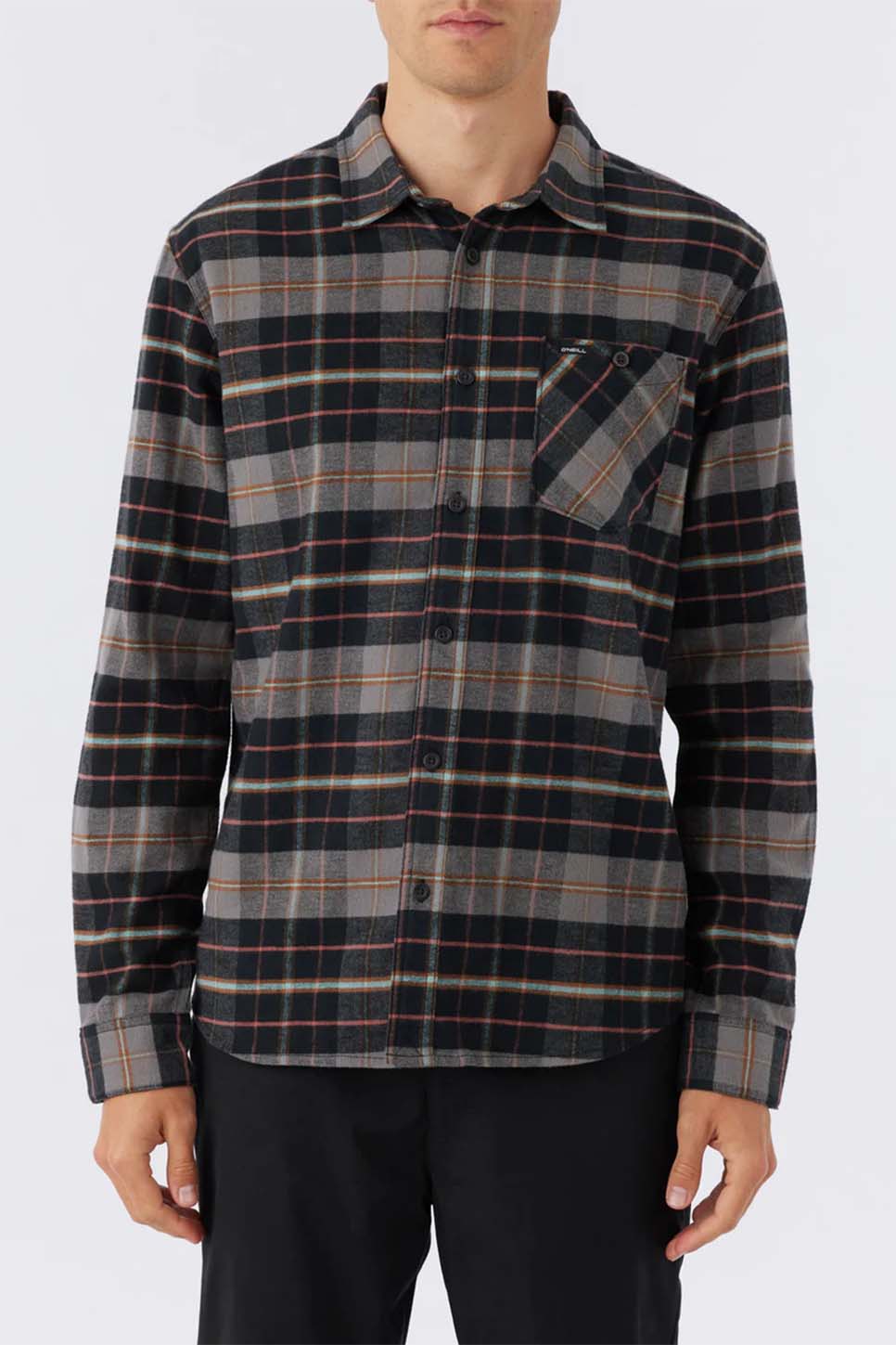 O'Neill - Redmond Stretch Flannel - Black - Front