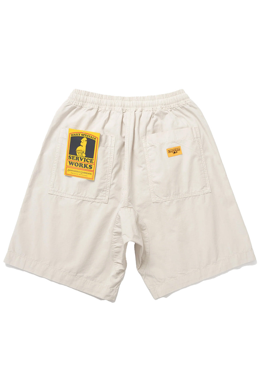 Service Works - Poplin Chef Short - Salt - Back