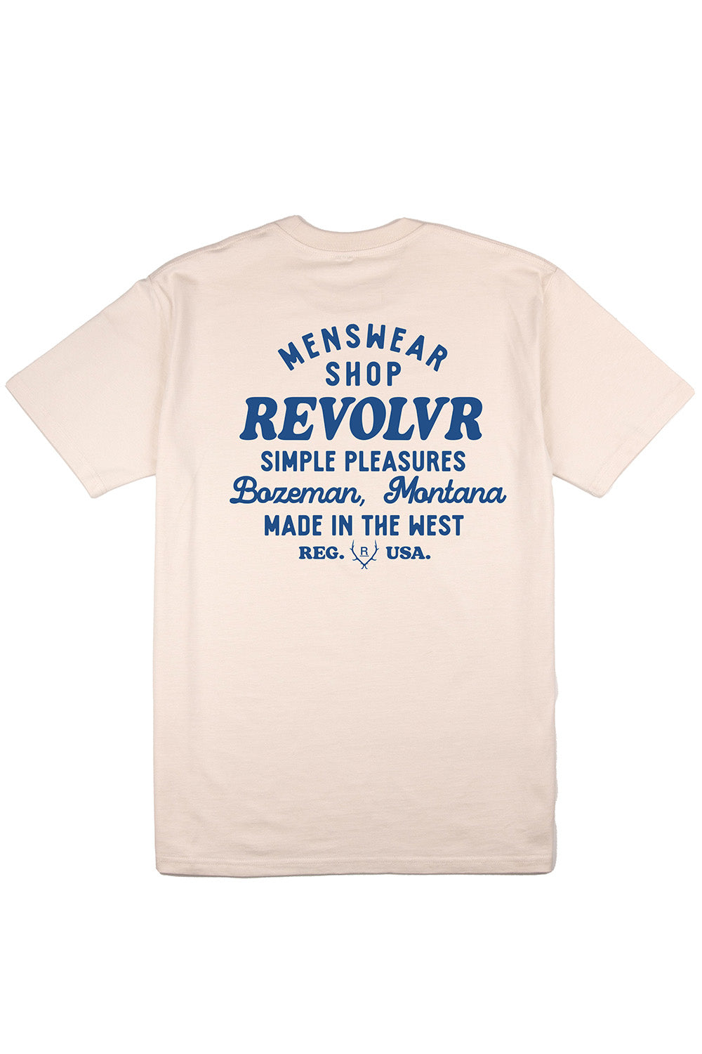 REVOLVR - Bozeman Shop Tee - Ecru - Back
