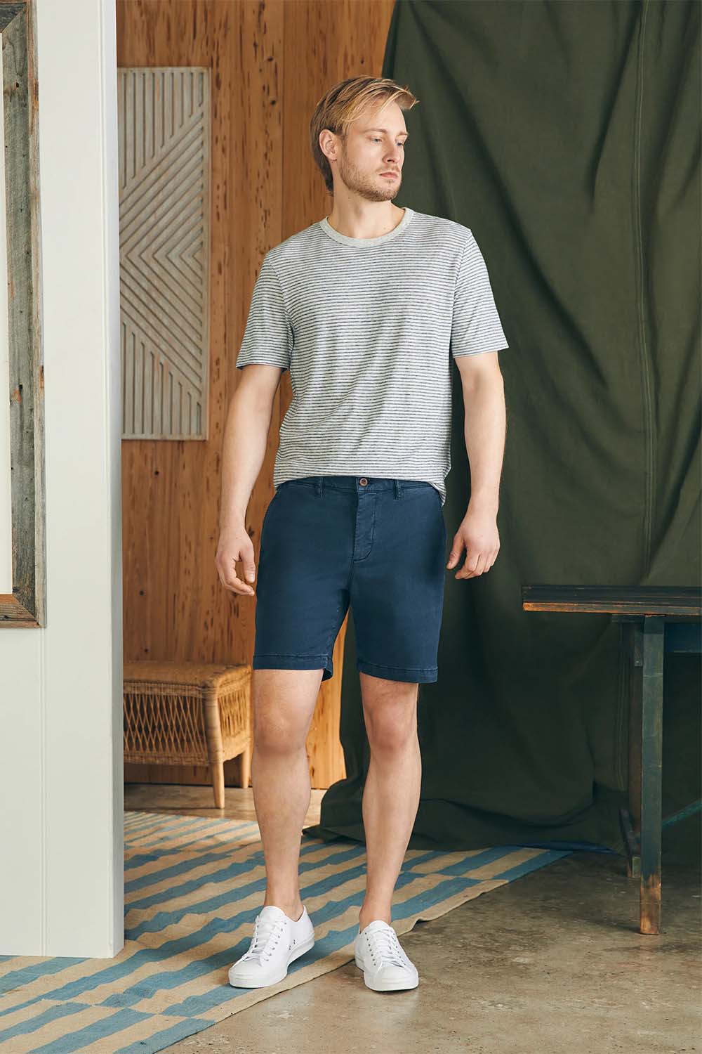 Faherty - Coastline Chino Short - Blue Nights