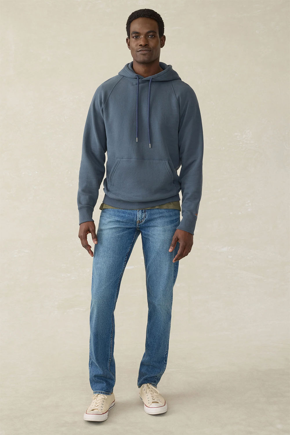 Faherty - High Standard Fleece Hoodie - Blue Nights