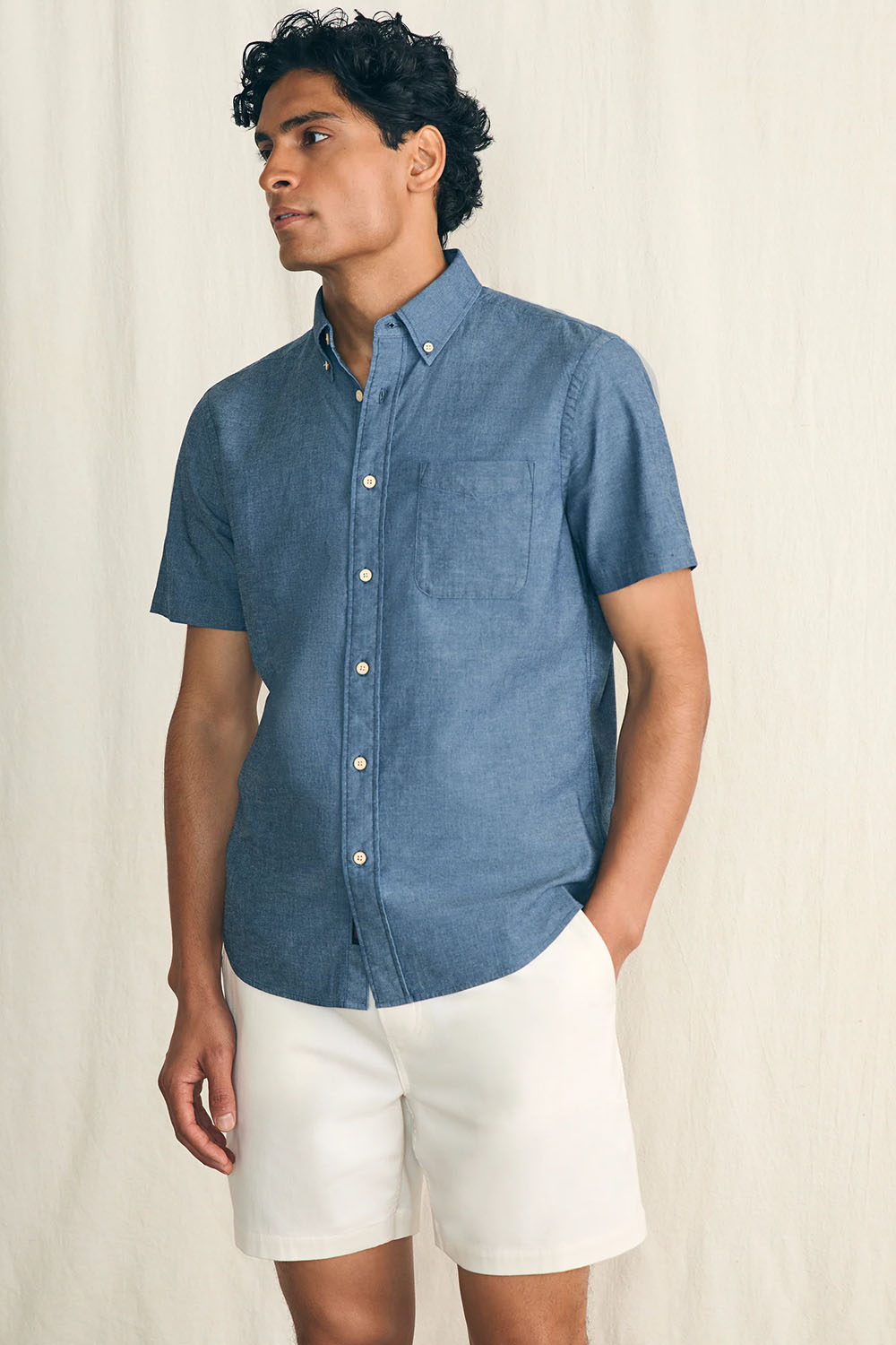 Faherty - Stretch Playa Shirt - Weathered Blue - Front