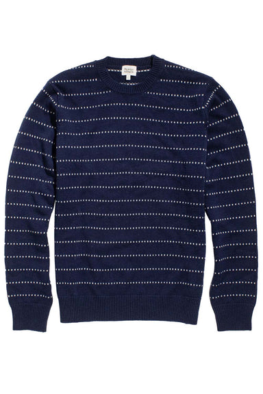 Bridge and Burn - Orson Sweater - Navy Dotted Path - Flatlay
